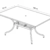 Table rectangulaire Mozaik avec chaises