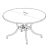 Table ronde Mozaik avec chaises