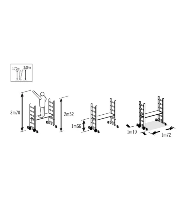Échafaudage Roulant de Jardin Tout-Terrain – Hailo HobbyStep 4M