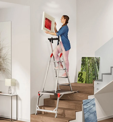 Plateforme de travail escalier Hailo TP1 aluminium